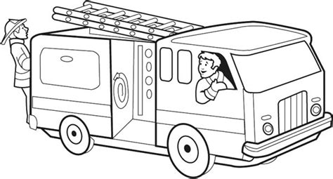 firefighter    fire truck coloring page coloring sky