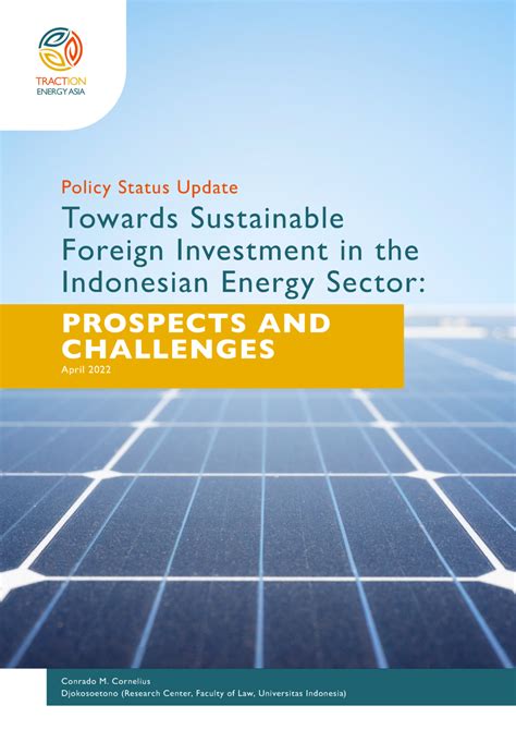 sustainable foreign investment   indonesian energy sector prospects  challenges