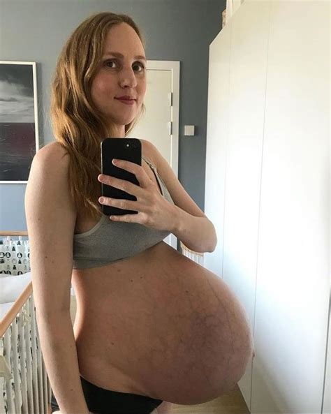 woman expecting triplets reveals her strange bump and shares truth