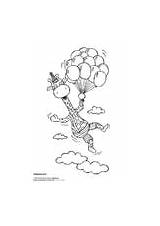 Jules Coloring Flying Balloon Friend Air Hot sketch template