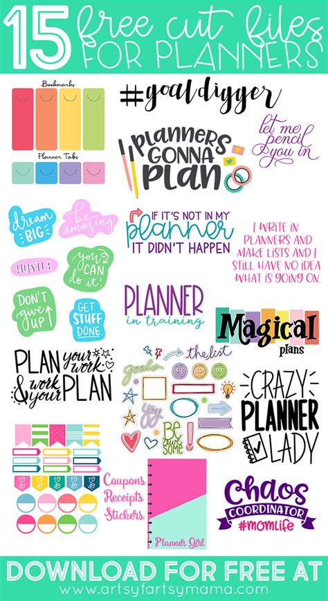 daily planner stencils set filesdaily planners  kidsdaily planners
