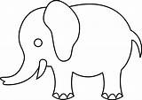 Elephant Simple Outline Cliparts Silhouette Baby Attribution Forget Link Don sketch template