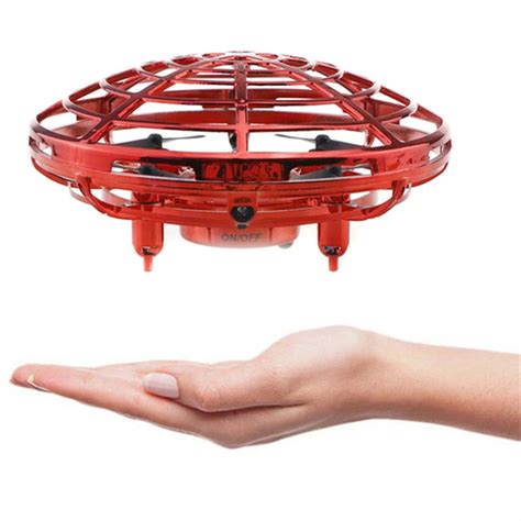 drone zone mini ufo hand controlled quadcopter red walmartcom