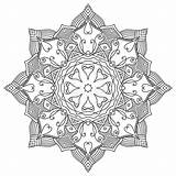 Rundes Muster Verzierungs Weinlese Islamisch Arabisch Indisch Annata Indiano Ornamento Arabo Rotondo Islamico sketch template