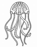 Jellyfish Antistress sketch template
