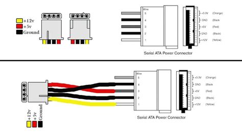 pata  sata power wiring caixas pc esquemas eletronicos componentes eletronicos