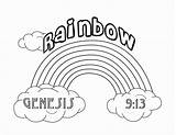 Coloring Pages Rainbow Genesis Bible Preschoolers God Promise Kids Story Printables Choose Board Preschool sketch template