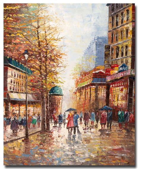 french street scene canvas art  joval traditional prints