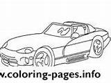 Viper Coloring Car Dodge Sports Pages Printable sketch template