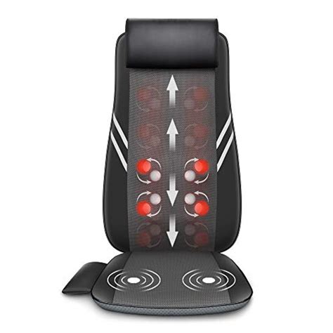 snailax full back massager with heat shiatsu massage chair pad top