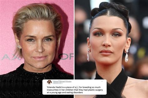 bella hadid s mom yolanda slammed for allowing her to get a nose job at