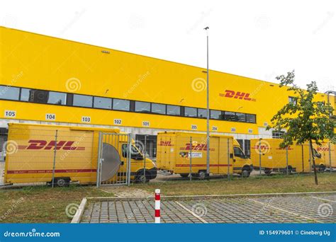 dhl delivery point  berlin germany editorial photo image  emblem post