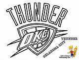 Basketball Coloring Pages Thunder Nba Printables Bounce Big Visit City Oklahoma sketch template