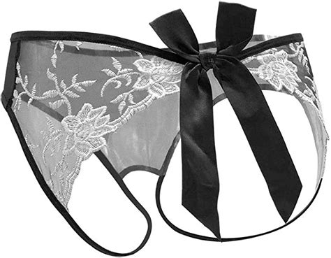 yoyomei women sexy cheeky embroidery briefs with bow back