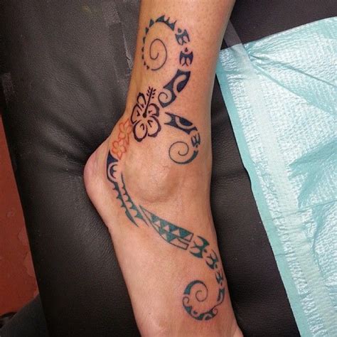 hawaiian foot tattoo  women tatuajes ori tribal foot tattoos