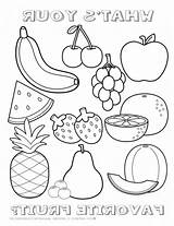 Fruit Coloring Printable Pages sketch template