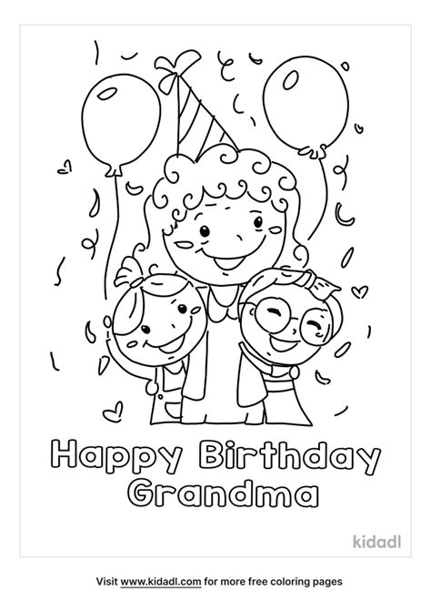 happy birthday grandma cards  color happy birthday grandma coloring