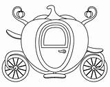Carriage Coloring Pages Princess Cinderella Getdrawings sketch template