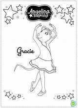 Coloring Angelina Dinokids Ballerina Close Print sketch template