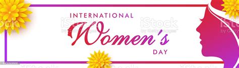 web banner  international womens day  pink silhouette