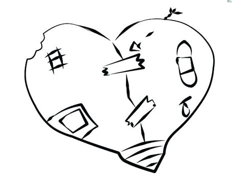 printable broken heart coloring pages anime coloring pages