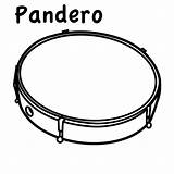 Pandero Panderetas Niños sketch template