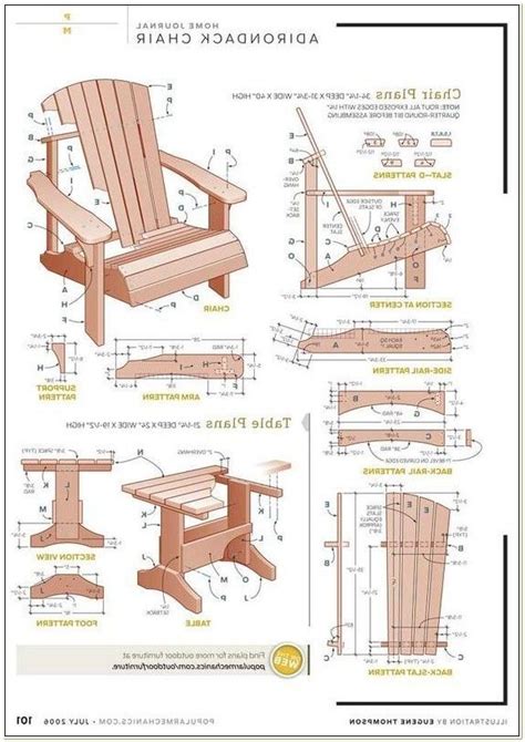 printable adirondack chair plans