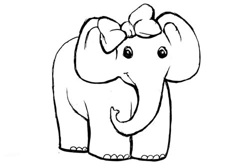 coloring pages cute elephant coloring pages