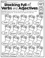 Noun Verb Nouns Verbs Adjective Packet Literacy Adjectives Moffattgirls Skills Ela 2nd sketch template