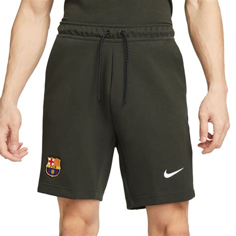 nike fc barcelona tech fleece broekje   donkergroen wit voetbalshopbe