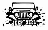 Jeep Girl Decal Clipart Clip Transparent Silhouette Library Pngitem sketch template
