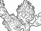 Pages Coloring Torch Dragon Alive Skylanders Color Keeper sketch template