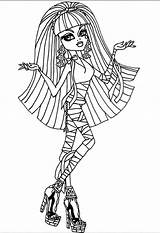 Monster High Coloring Pages Printable Kids Cleo Nile Print sketch template