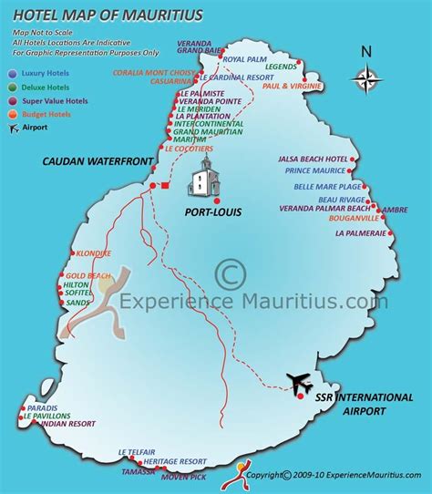 mauritius hotel location map and resort location map of