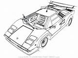 Lamborghini Aventador Countach sketch template