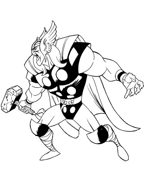 demi god thor coloring pages printable  print color craft