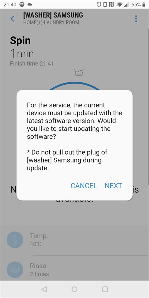 opgelost update wasmachine firmware  niet gestart worden vanuit smartthings app pagina