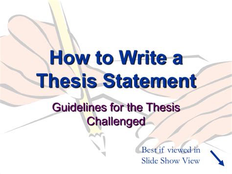 write  thesis statement