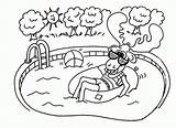 Coloring Pages Swimming Pool Summer Print Printable Popular Safety Coloringhome 2021 sketch template
