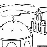 Coloring Blue Church Domed Santorini Pages Places Famous Greek Greece Landmarks Colouring Gr Google Thecolor sketch template
