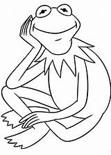 Kermit Frog Coloring Pages Sitting Muppets Drawing Print Kids Printable Colouring Color Popular Procoloring Getdrawings Choose Board Coloringhome sketch template