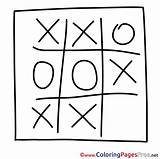 Tic Tac Toe Sheet Coloring Colouring Pages Sheets Title sketch template