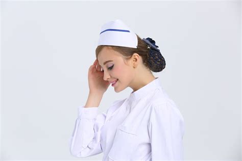 shipping oem surgical caps nurse cap nurse hat blue stripe white