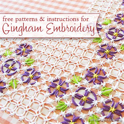 gingham embroidery patterns