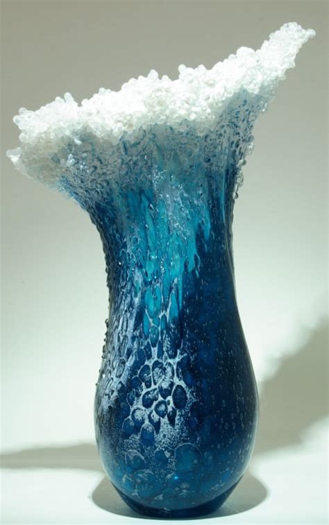 Majestic Ocean Wave Vases By Hawaiian Artist Duo Freeyork