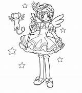Sakura Coloring Cardcaptor Pages Printable Colouring Card Colorear Para Popular Print Anime Library Choose Board Coloringhome sketch template