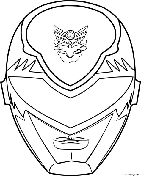 coloriage masque power rangers ninja steel dessin power rangers  imprimer