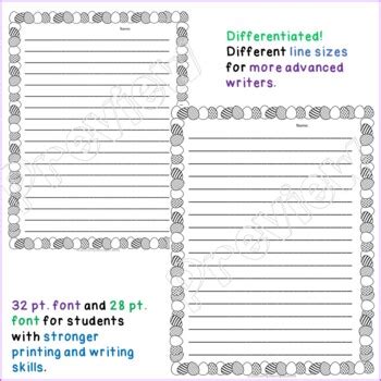 easter writing paper  primary  pages included tpt