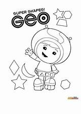 Team Umizoomi Pages Coloring Fun Kids Geo sketch template