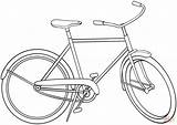Bicycle Coloring Bike Pages Outline City Mountain Printable Bicycles Drawing sketch template